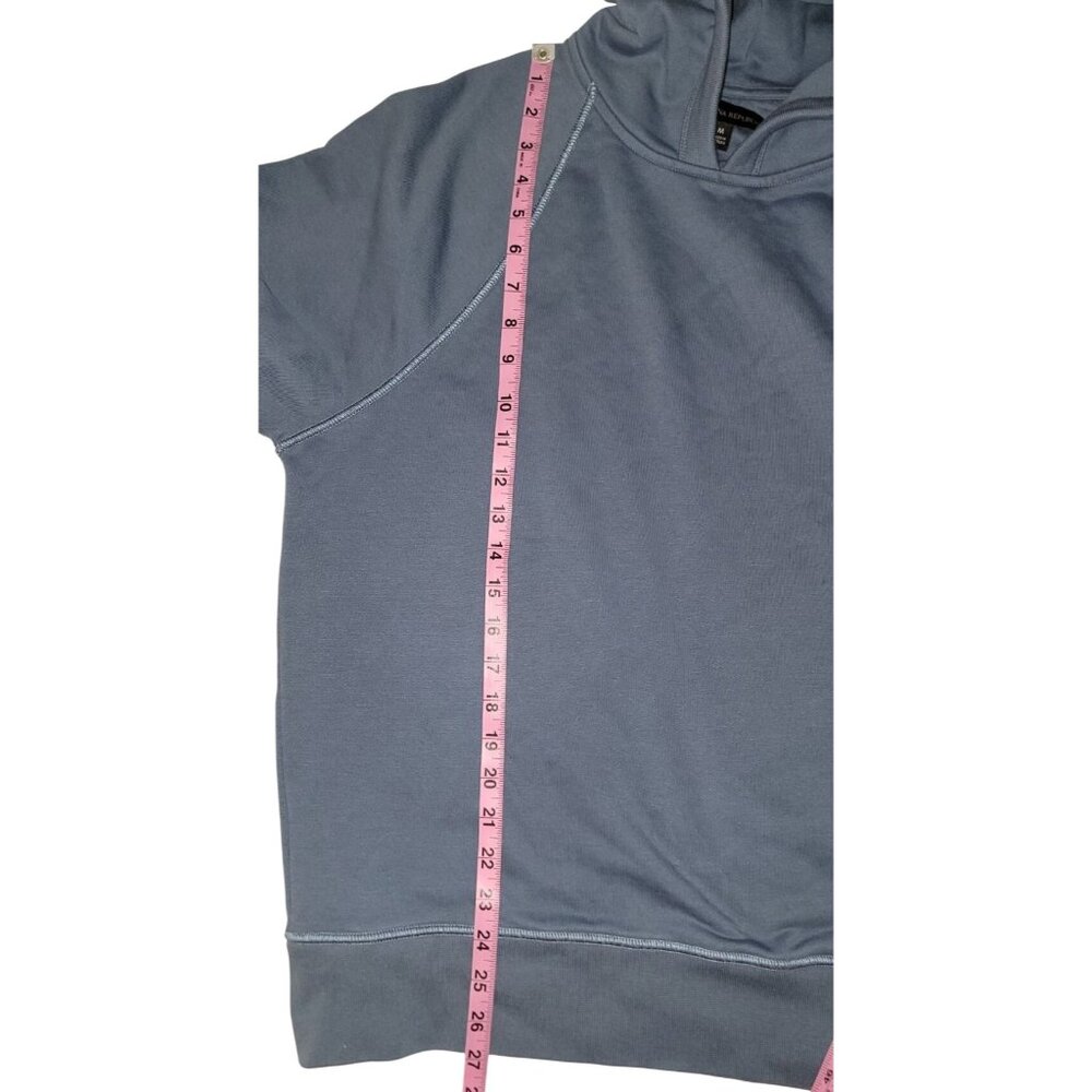 Banana Republic Essential Terry Hoodie China Blue Men’s Medium Cotton Blend - Picture 4 of 8